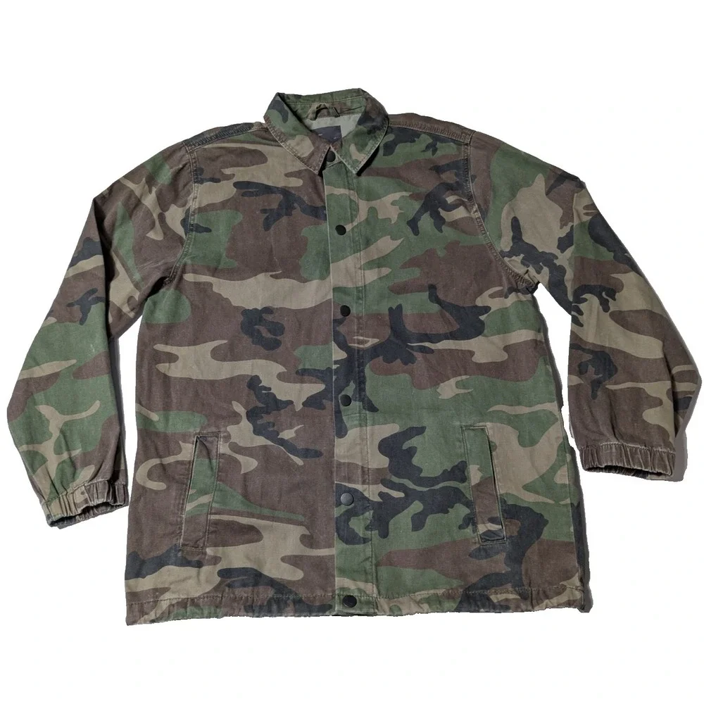 ZARA MAN YOU HAVEN'T SEEN ANYTHING‎ Men Medium Green Camo Utility Jacket